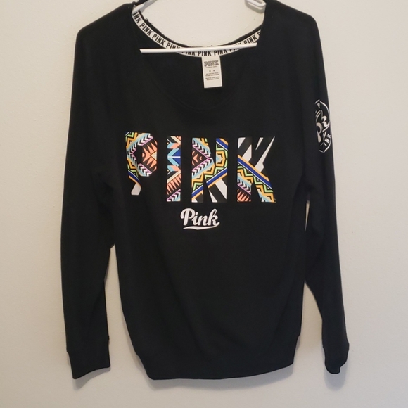 PINK Victoria's Secret Tops - PINK black light sweatshirt